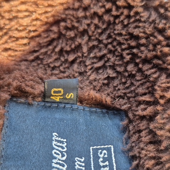 Vtg Sears Chocolate Brown Fur Corduroy Mens Barn Car Coat Size 40 S - Picture 4 of 6